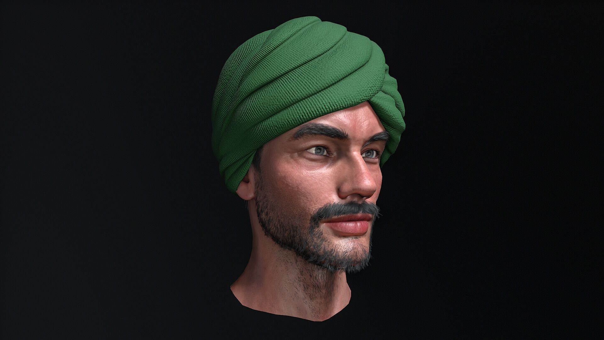 indian character Low-poly 3D model_4