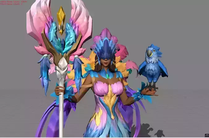 Pharsa Samba Muse Low-poly 3D model