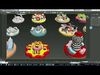 Amusement park turntable combination 3D model_1