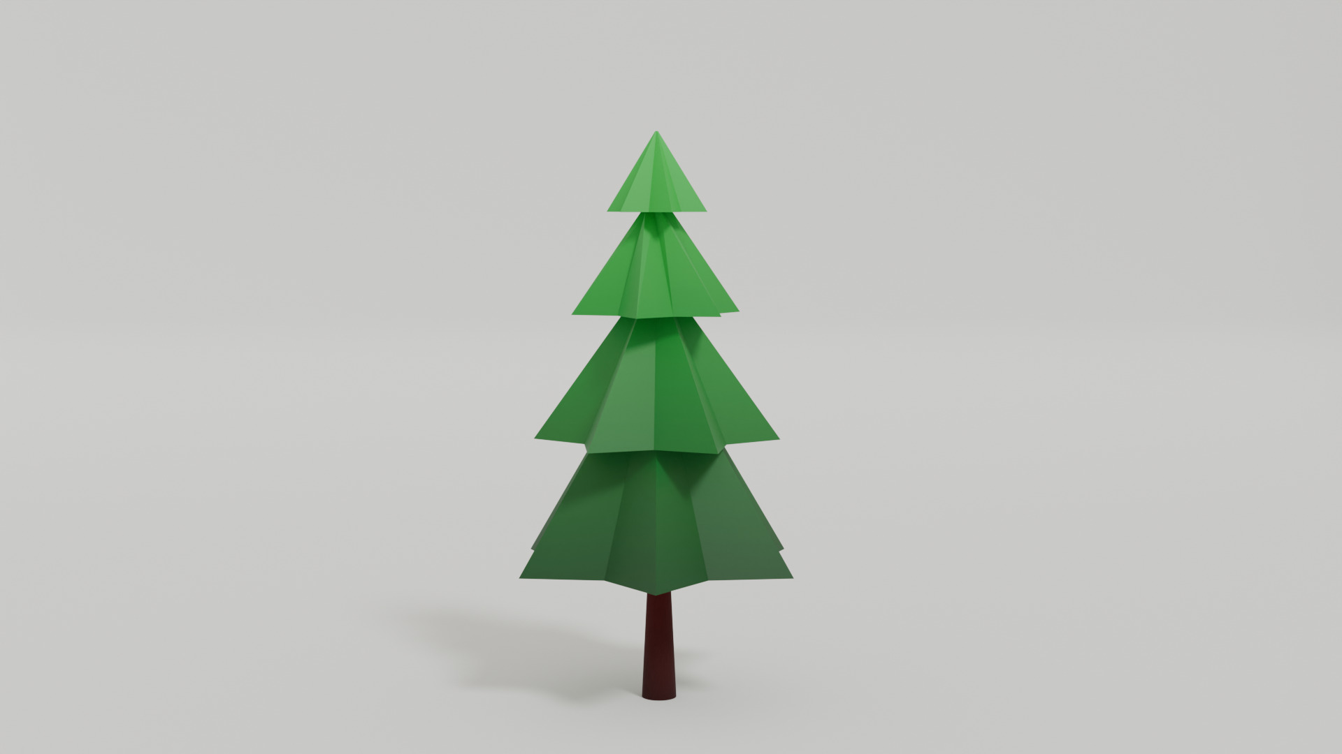 Low Poly Pine Tree Low-poly 3D model_2