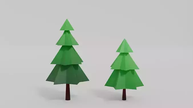 Low Poly Pine Tree Low-poly 3D model Low Poly Pine Tree Low-poly 3D model