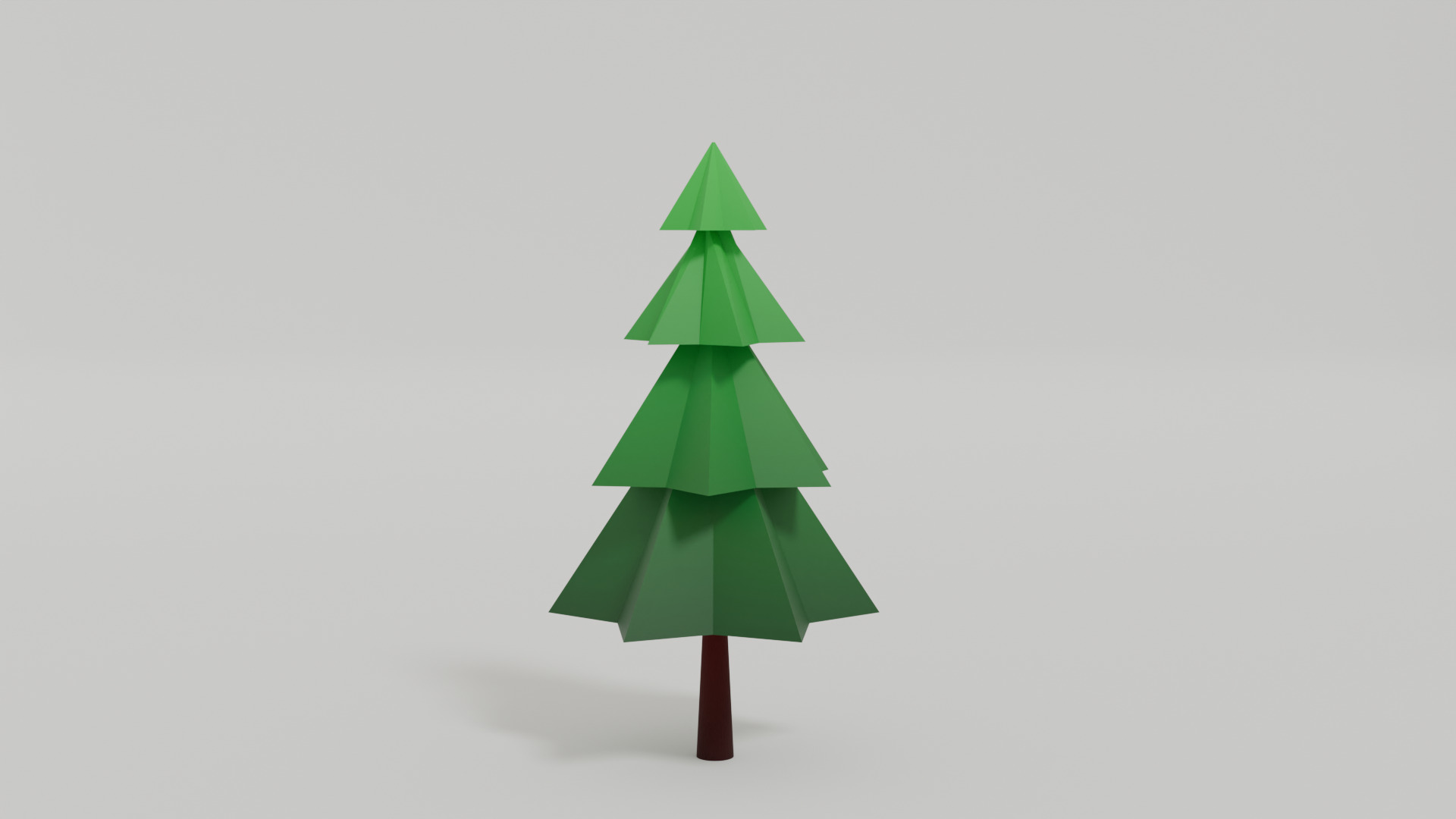 Low Poly Pine Tree Low-poly 3D model_1