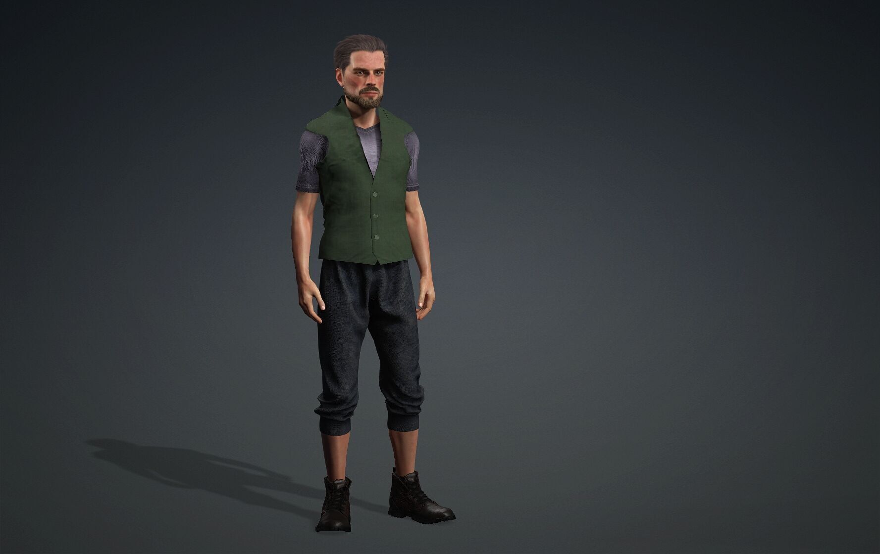 Man Sunburn 3D model_1