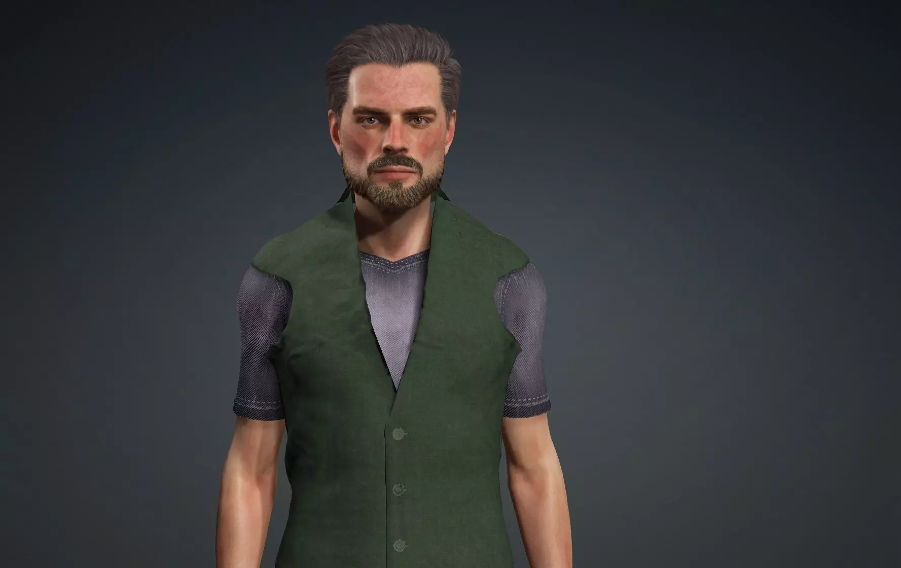 Man Sunburn 3D model_0