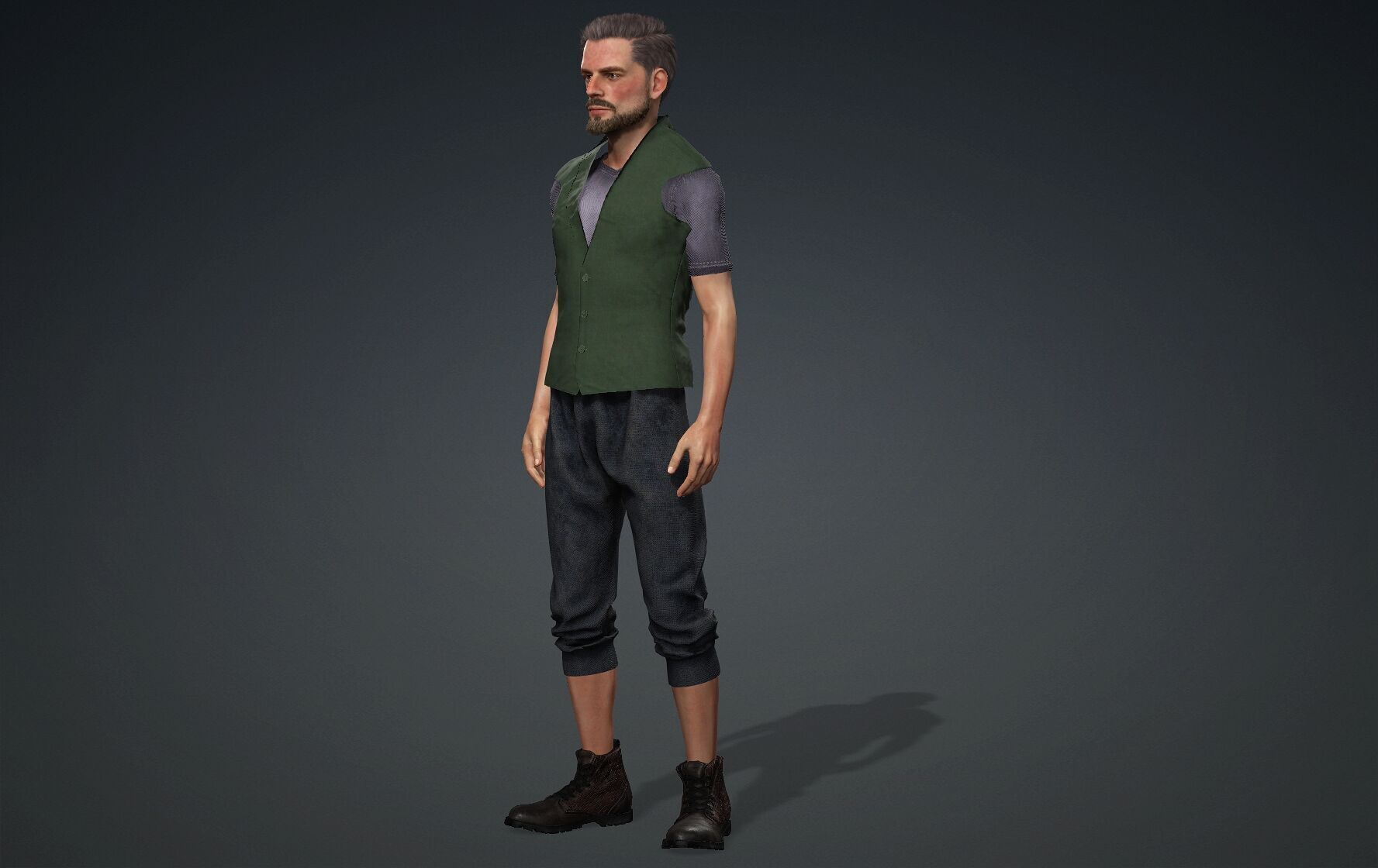 Man Sunburn 3D model_2