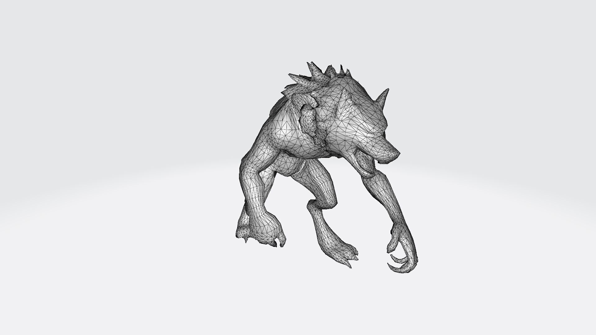 3d Mode Terrifying Werewolf In The Forest 3D model_6