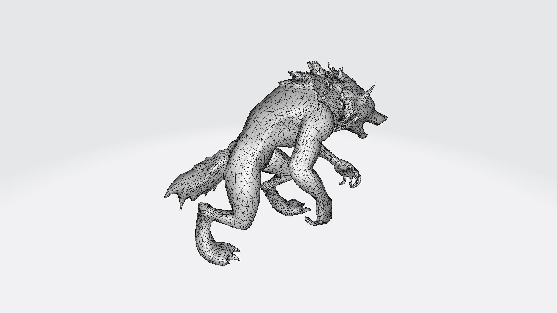3d Mode Terrifying Werewolf In The Forest 3D model_7