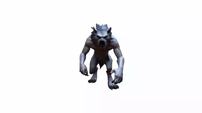  3d Mode Terrifying Werewolf In The Forest