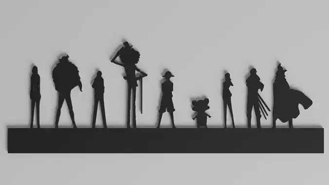 3D poster of the Mugiwaras 3D print model