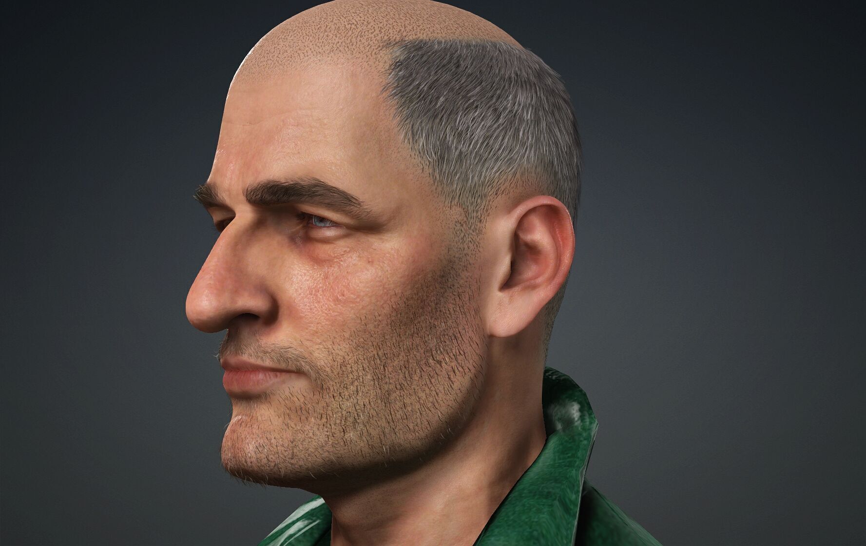 Worker Middle aged 3D model_2