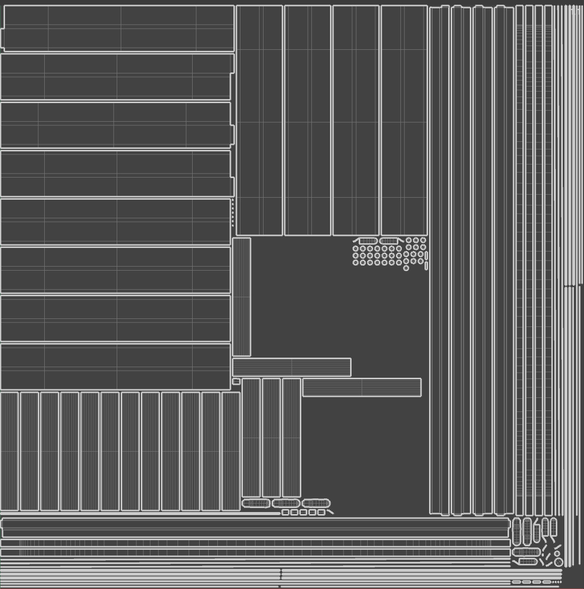 Three tunnel safety ladders 3D model_12