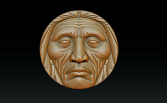 Native American Face Model   CNC 3D print model