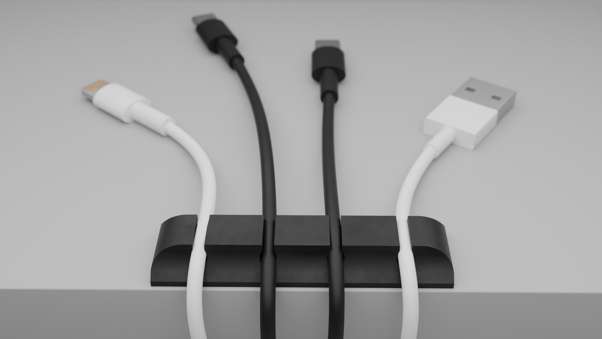 Cable Organizer for Desk Minimalist 3D print model_1