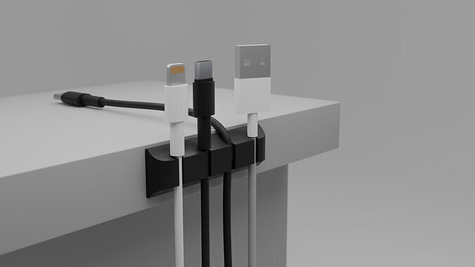 Cable Organizer for Desk Minimalist 3D print model