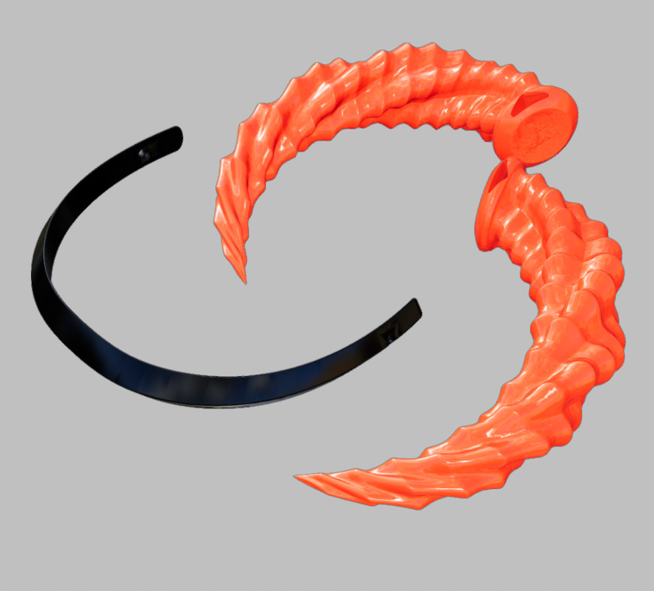 Wearable Diablo Horns 3D print model_2