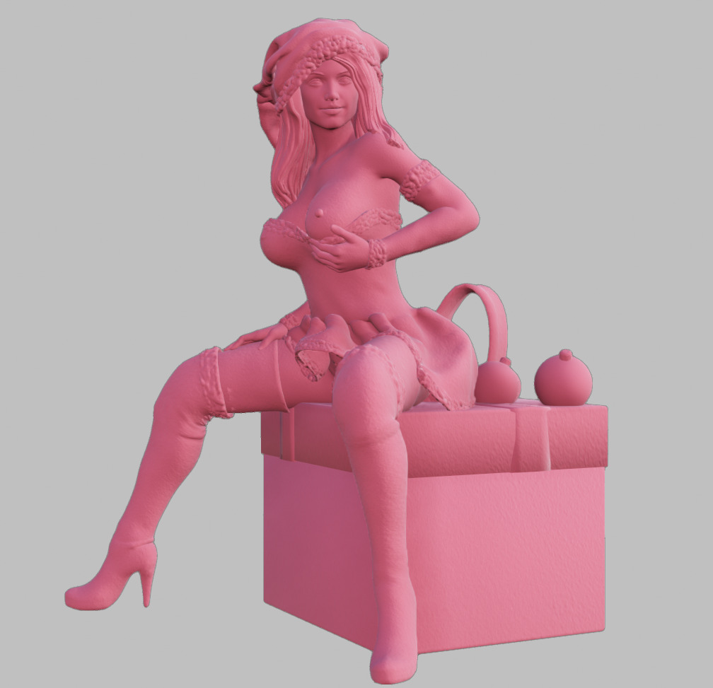 Special Christmas Girl 3D print model_1