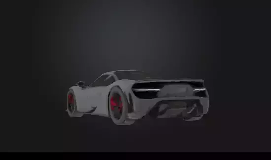 Photorealistic 3D Model of a Modern Sports Car