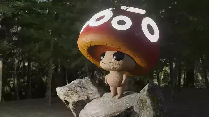 Little Funny Mushroom