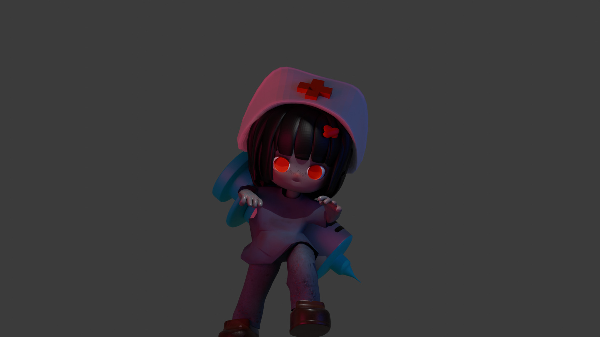 zombie nurse 3D model_1
