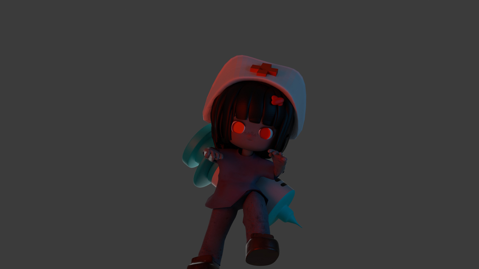 zombie nurse 3D model_3