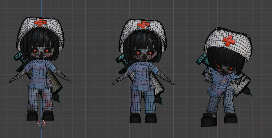 zombie nurse 3D model_4