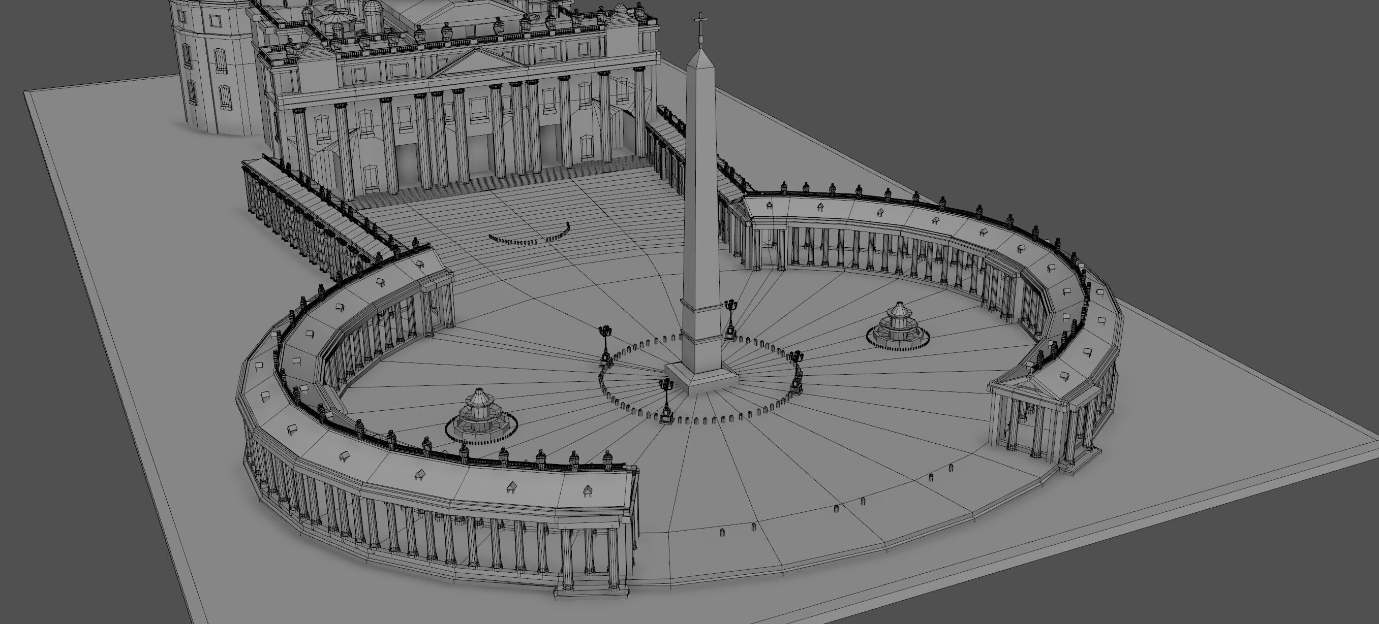 Piazza San Pietro Vatican 3D model_17