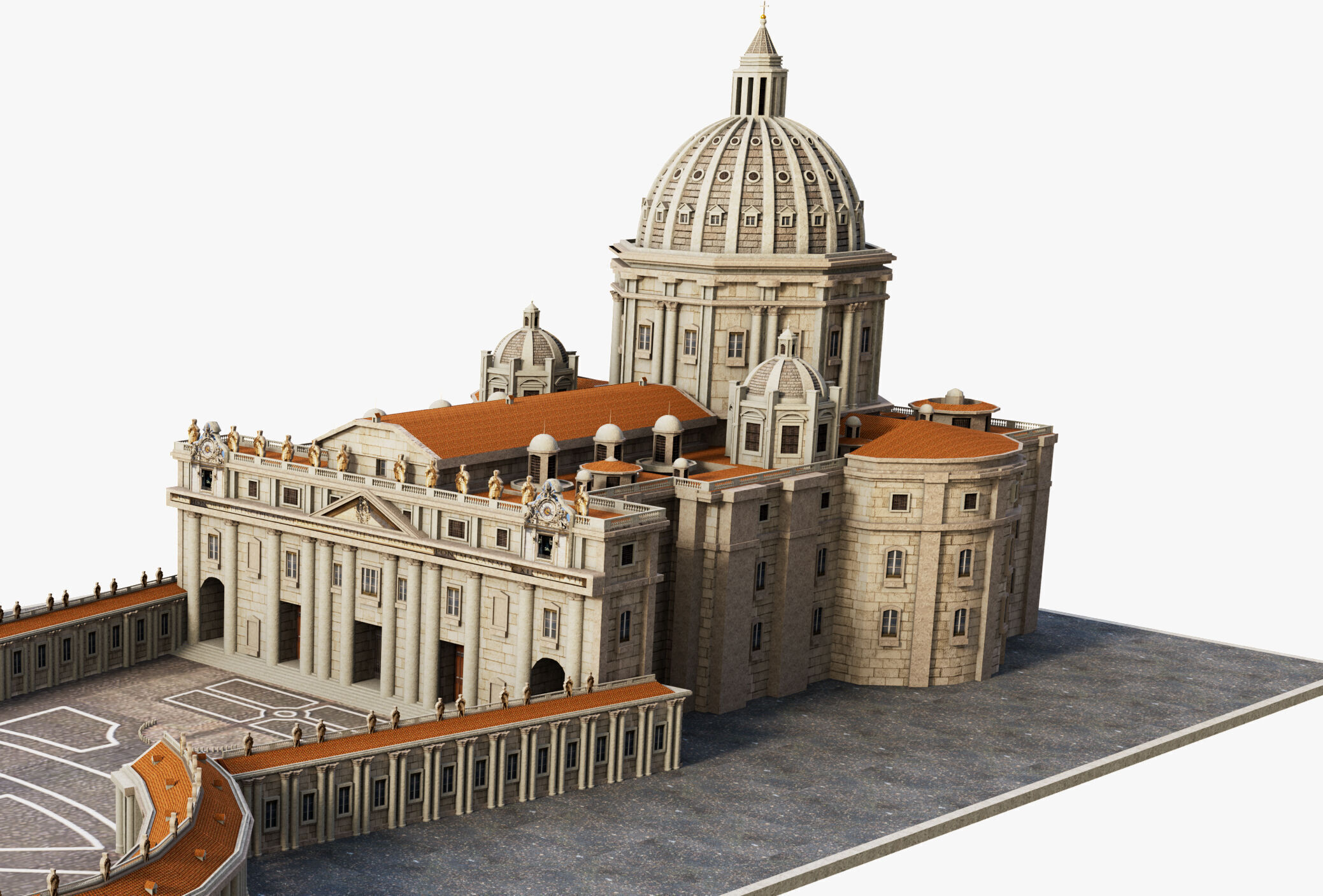 Piazza San Pietro Vatican 3D model_4