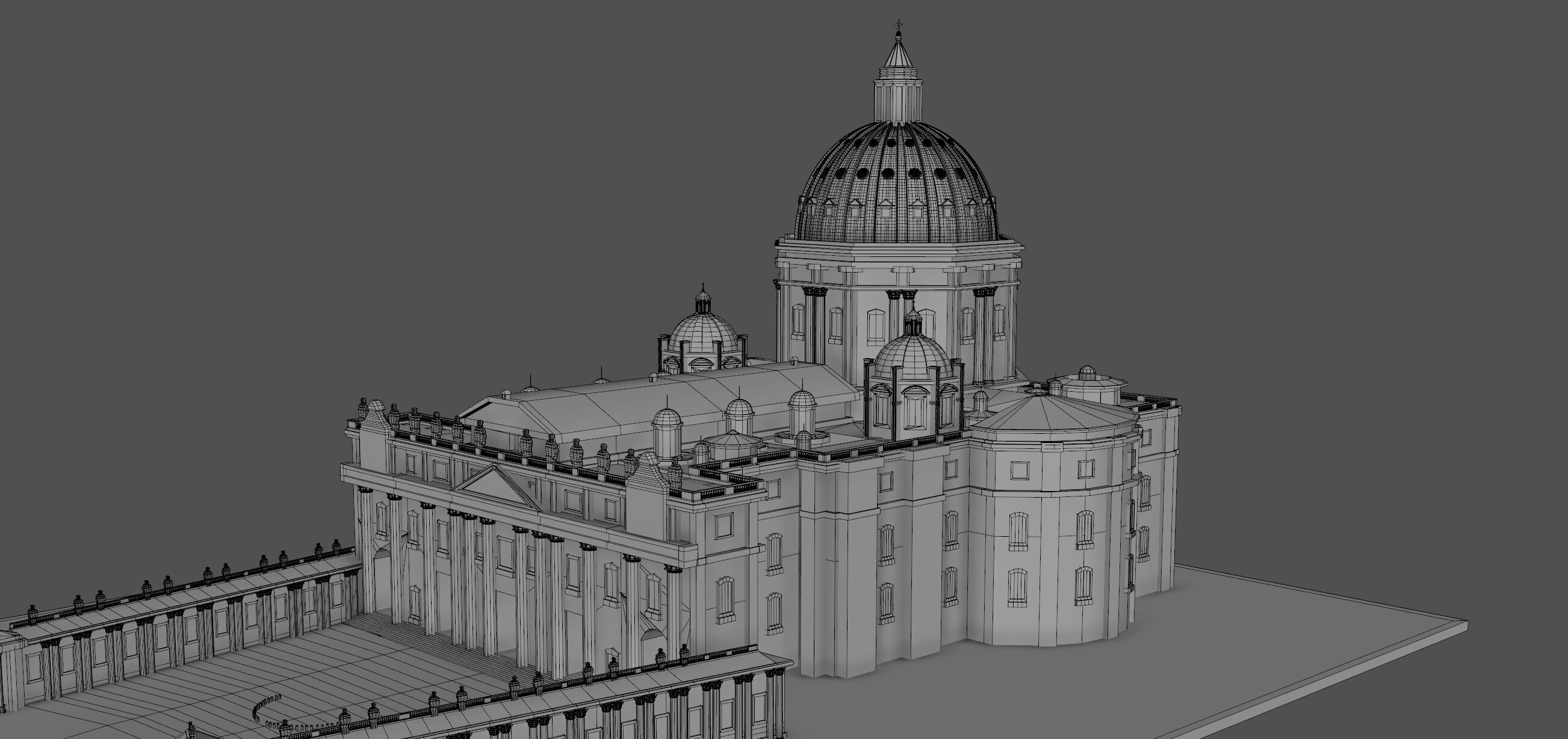 Piazza San Pietro Vatican 3D model_19