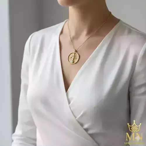 Inner Goddess  Symbolic Gold Necklace Design