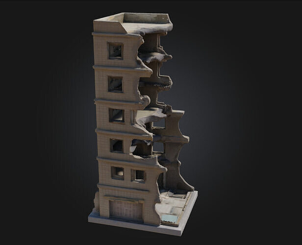 Ruined Structure Model  Echoes of a Forgotten Past 3D model 3