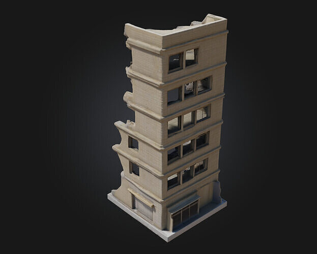 Ruined Structure Model  Echoes of a Forgotten Past 3D model 5