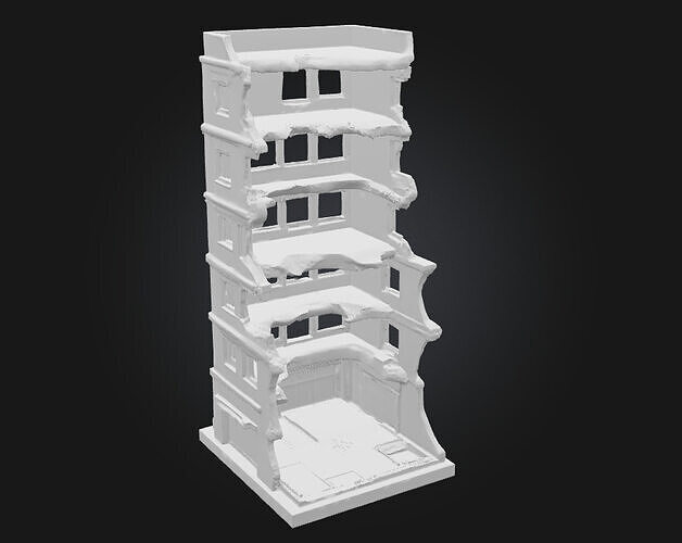 Ruined Structure Model  Echoes of a Forgotten Past 3D model 7
