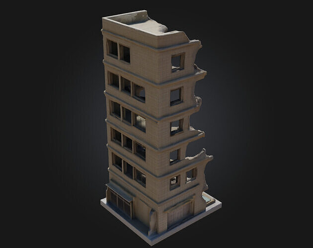 Ruined Structure Model  Echoes of a Forgotten Past 3D model 6
