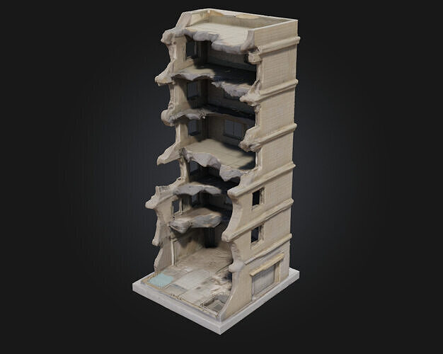 Ruined Structure Model  Echoes of a Forgotten Past 3D model 2