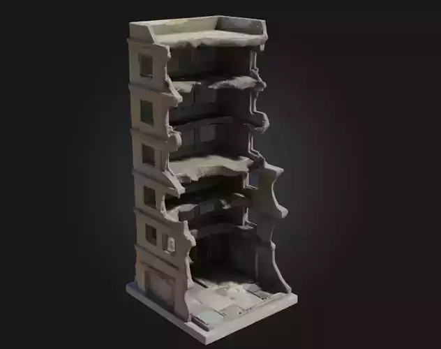 Ruined Structure Model  Echoes of a Forgotten Past