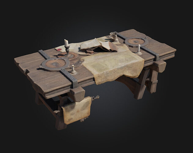 Adventurers Planning Table  Command Center of Quests  3D model