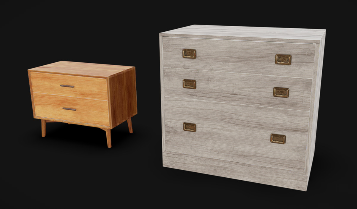 Furniture Pack 11 Low-poly 3D model_1