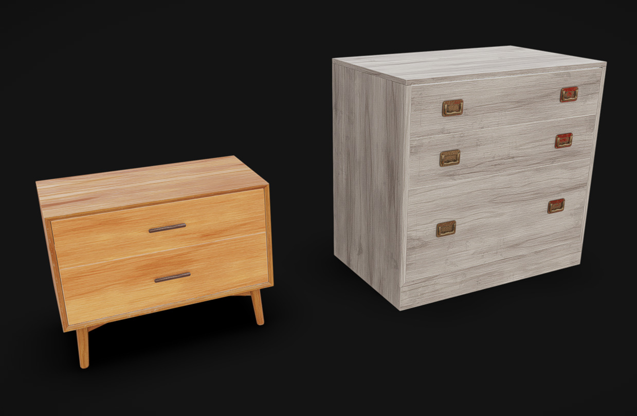 Furniture Pack 11 Low-poly 3D model_2