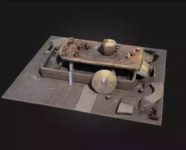 Medieval Feast Hall Grand Banquets in a Bygone Era 3D model