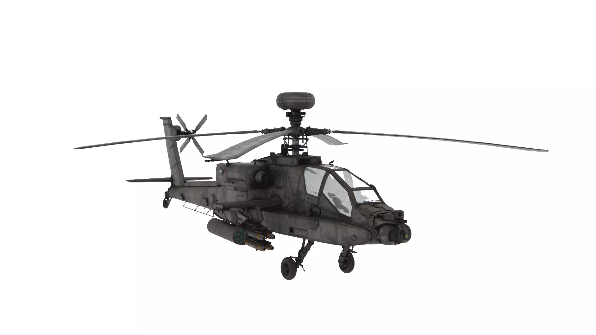 Chopper Gunner Rigged Military Helicopter 3D model