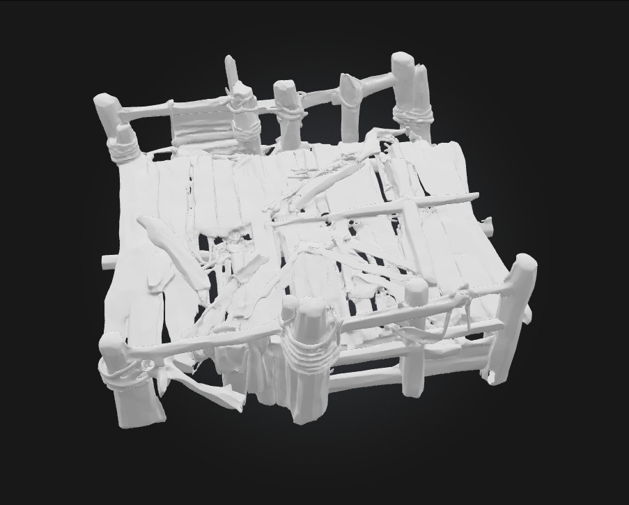 The Weathered Dock  A Quiet Echo of Coastal Life 3D model_6