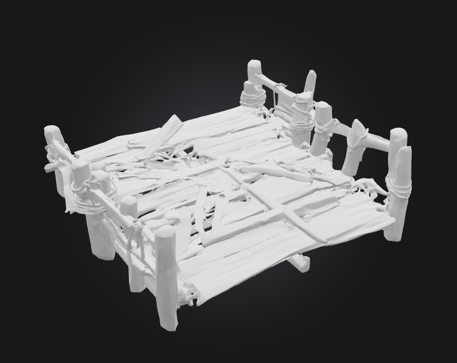 The Weathered Dock  A Quiet Echo of Coastal Life 3D model_5