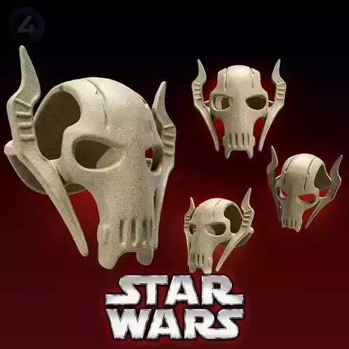 GENERAL GRIEVOUS HELMET STAR WARS 3D print model GENERAL GRIEVOUS HELMET STAR WARS 3D print model