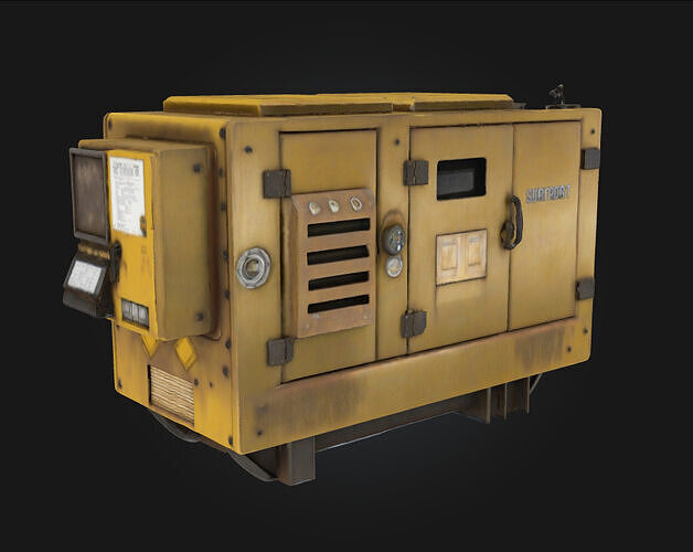 Industrial Generator Box  Rugged Power for Harsh Environments 3D model