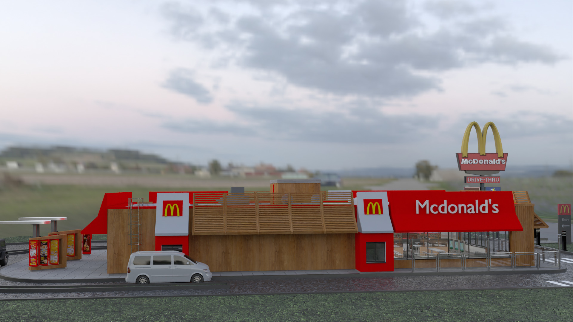 McDonald Restaurant High-Quality 3D Model 3D model_9