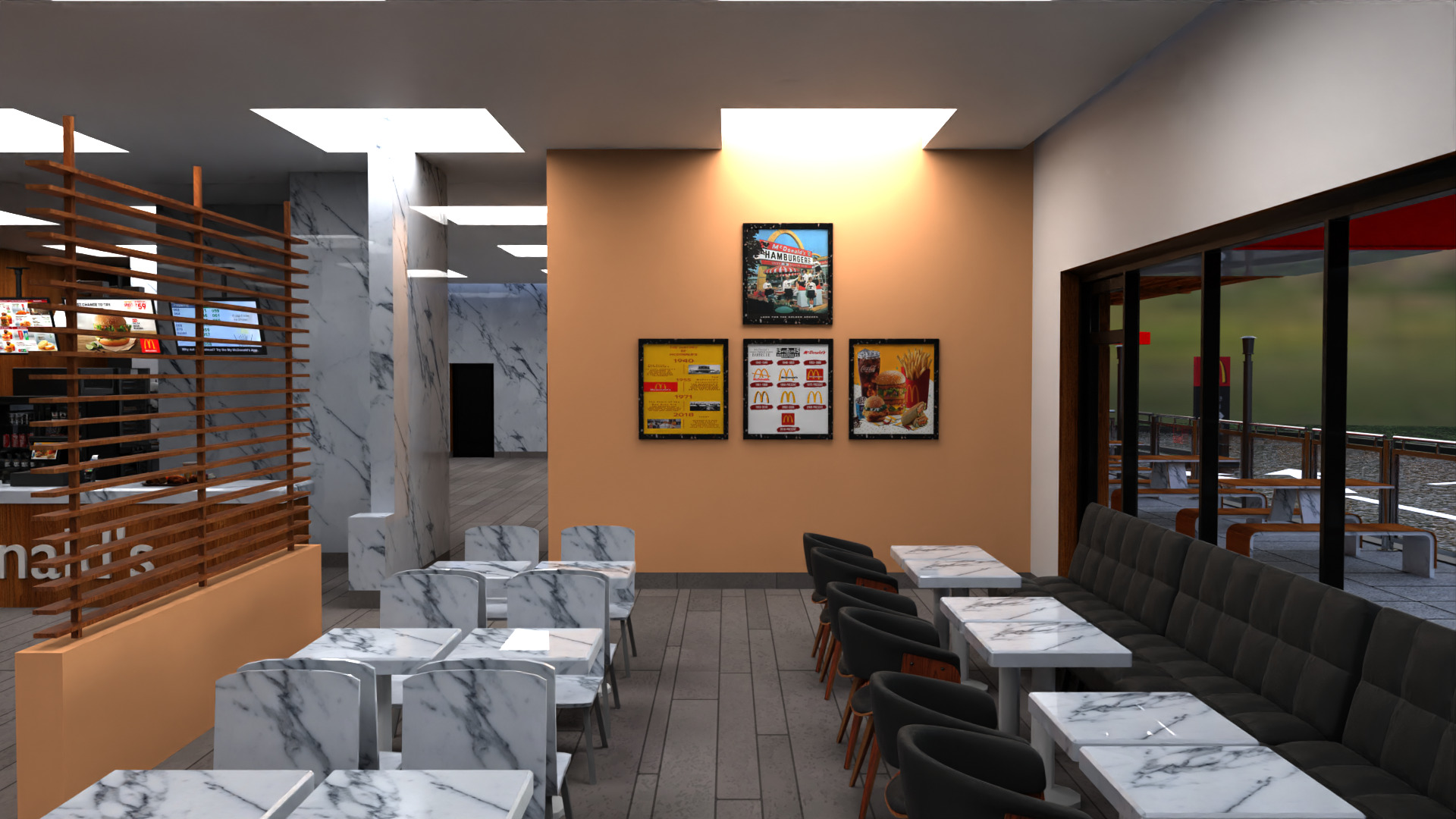 McDonald Restaurant High-Quality 3D Model 3D model_23