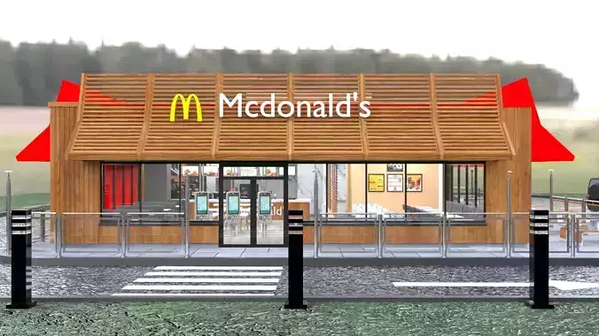McDonald Restaurant High-Quality 3D Model 3D model