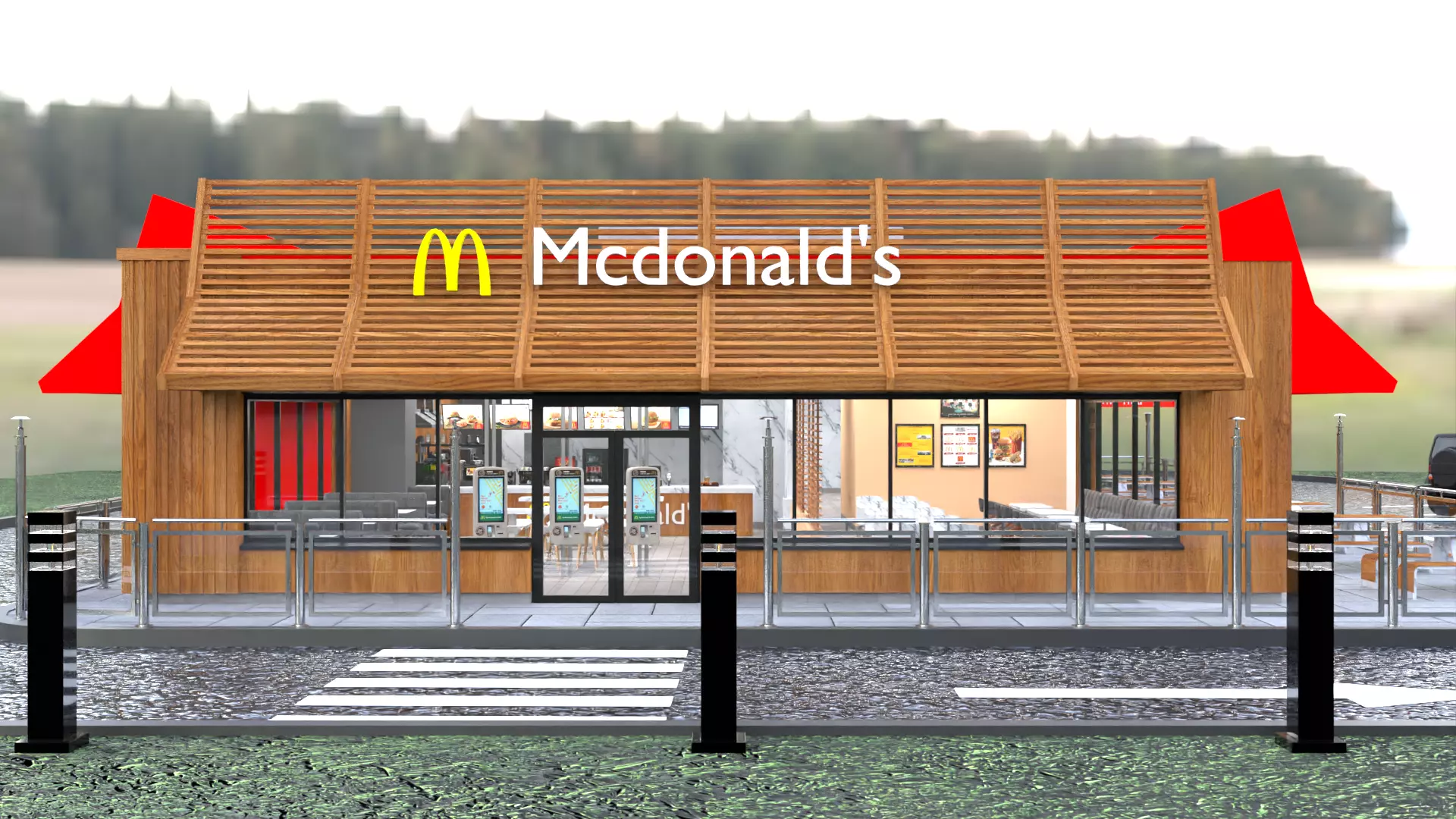 McDonald Restaurant High-Quality 3D Model 3D model_0