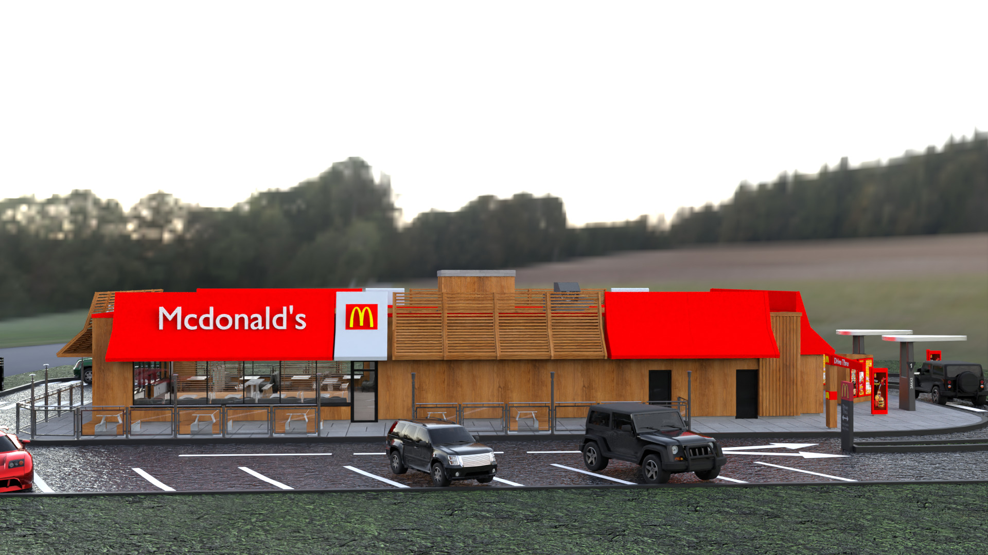 McDonald Restaurant High-Quality 3D Model 3D model_6