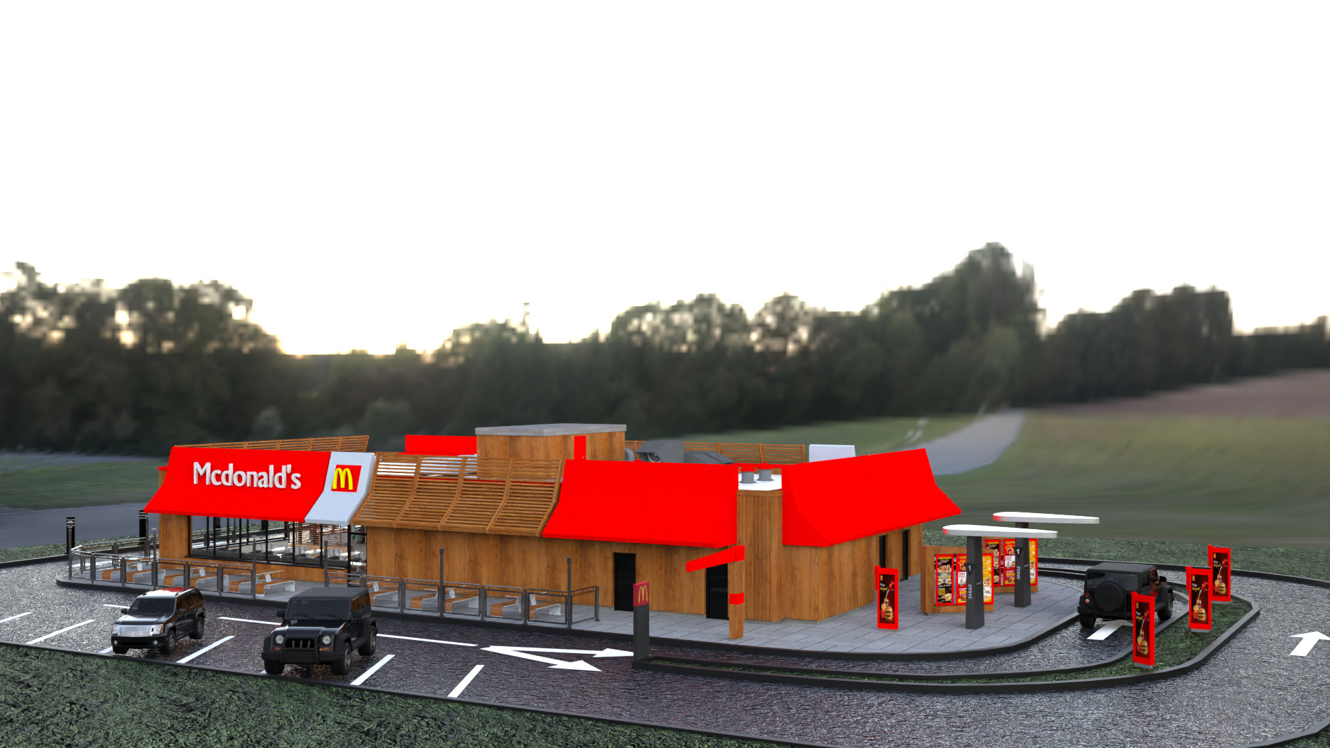 McDonald Restaurant High-Quality 3D Model 3D model_7